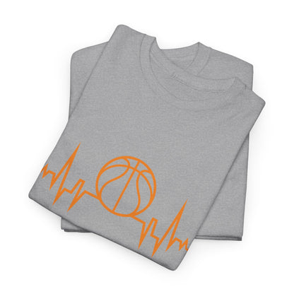 Basketball Heartbeat Tee — Basketball Pulse Graphic T-Shirt