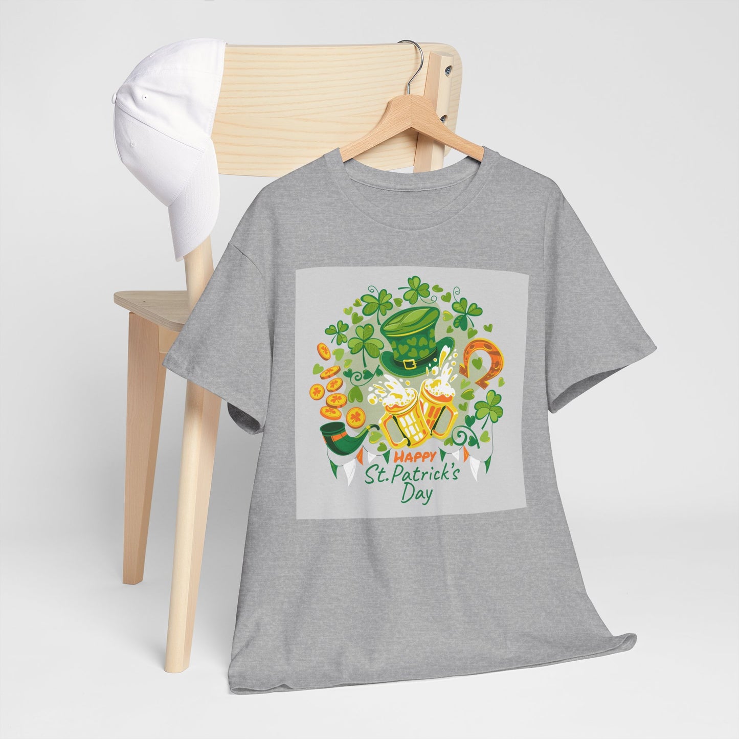 Unisex St. Patrick's Day Tee — 'Happy St. Patrick's Day' Shamrock & Leprechaun Hat Graphic (Limited Edition)