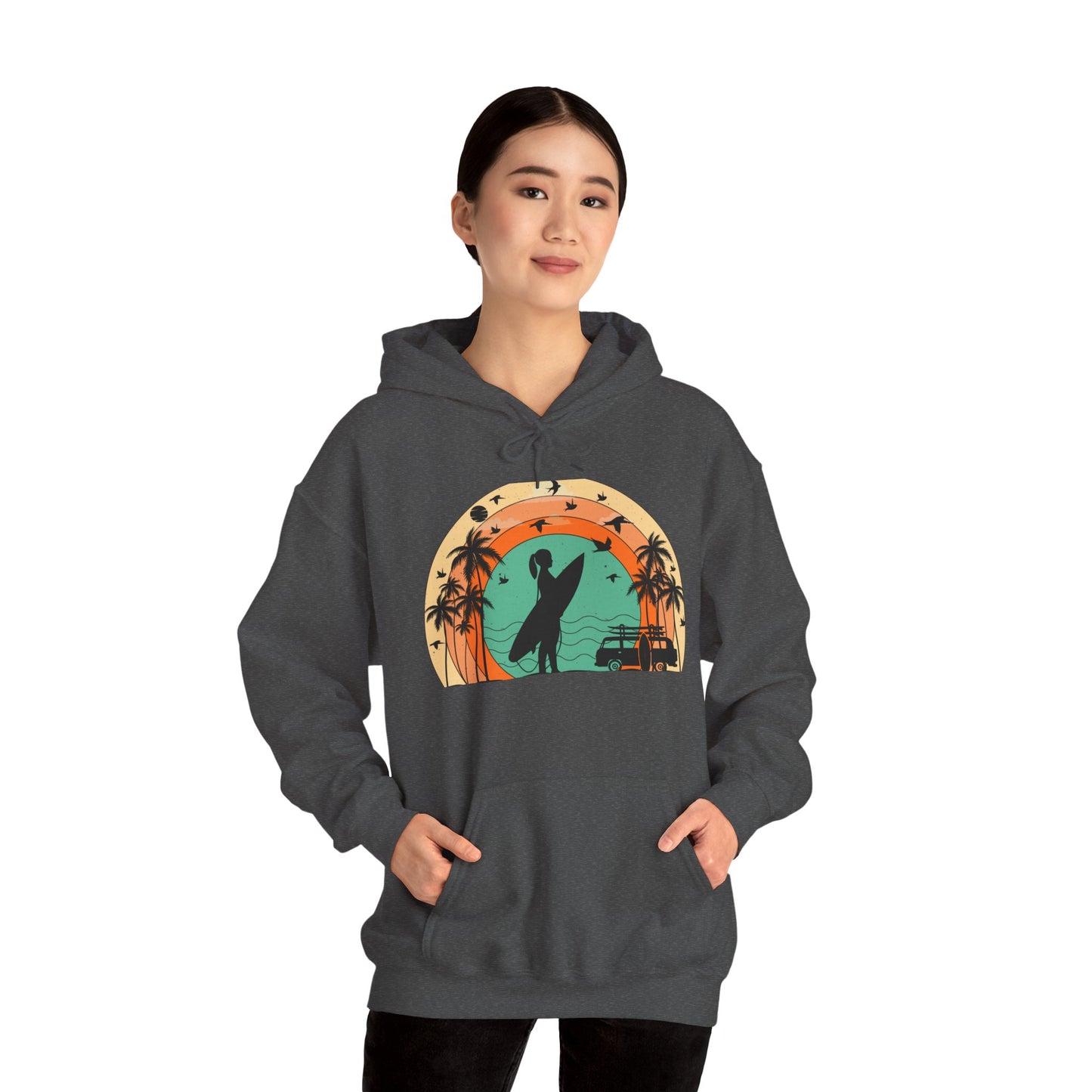 Vintage Retro Surfer Women's Hoodie