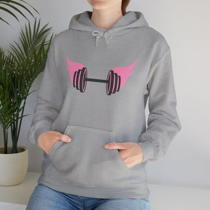 Women's Hoodie - Strong Barbell With Wings